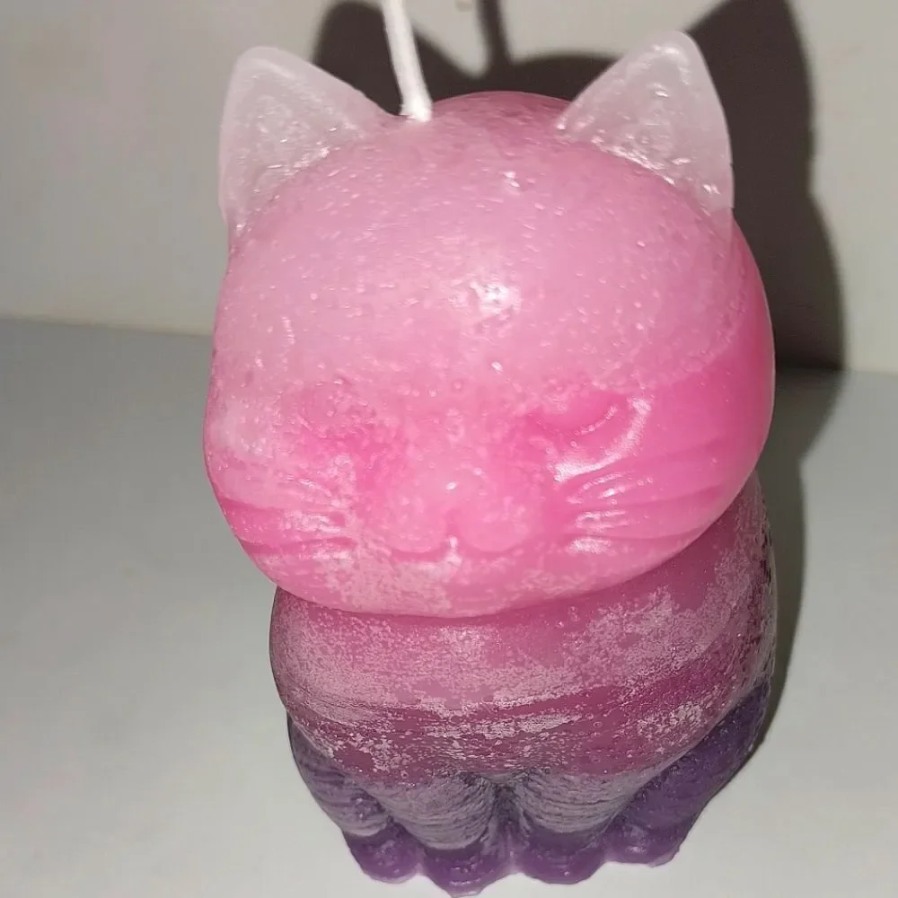 Hand crafted limited edition Pink candle from our Cat Lady candle collection